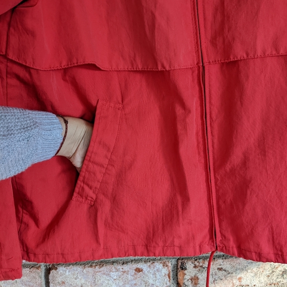 ๐ฌ๏ธ Vintage 80s Red Aqua Sheen Windbreaker XL - Picture 5 of 11